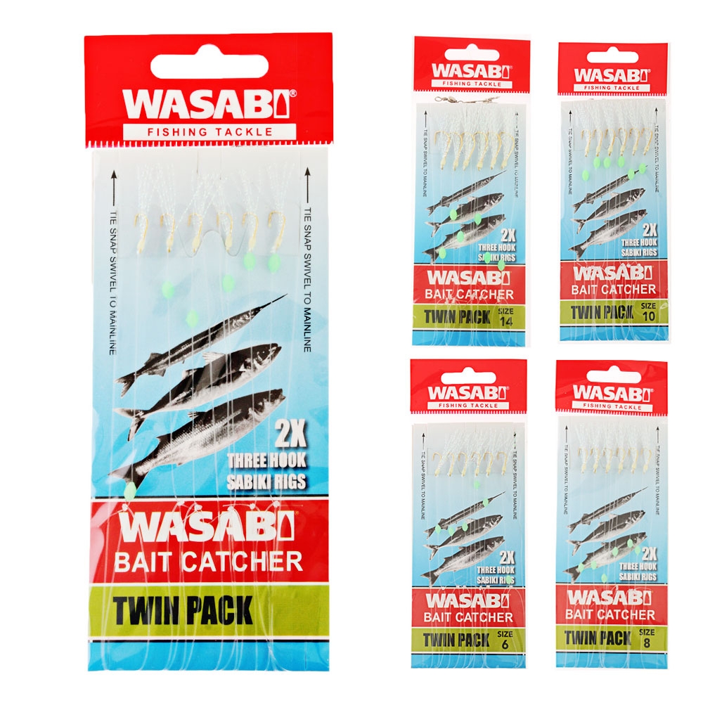 Fishing Sabiki Bait Rig easy to use Twin Pack Wasabi Bait Catcher